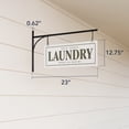 thumbnail image 5 of American Art Decor Self‑Serve Laundry Metal Sign - Double‑Sided Wall Decor for Laundry Room, Rustic Black/White/Green "Laundry Open 24 Hours" Sign, 5 of 6