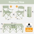 thumbnail image 6 of 5-Piece Lawn Camping Chair Set with Table, 4 Folding Chairs, Cup Holders, Portable Bag & Large Insulated Cooler, 6 of 6