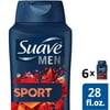 (6 pack) (6 pack) Suave Men Body Wash Sport 28 oz