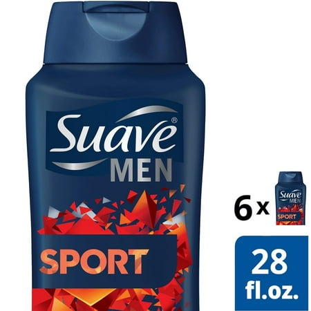 (6 pack) (6 pack) Suave Men Body Wash Sport 28 oz