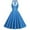 15#Blue, variant on Women 50s Vintage Polka Dot Halter Cocktail Swing Dress Buttons Floral 1950s Hepburn Prom Tea Party Dress