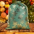 thumbnail image 6 of RBCKVXZ Christmas Gift Bag Sacks for Presents 8x12 Inch, Green Christmas Tree Snowman Deer Stocking Storage Sack Present Xmas Gift Bags Party Favors Bags, 6 of 7