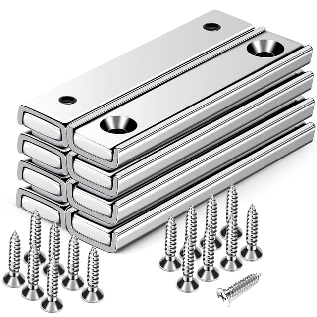 Imán utilitario DIYMAG rectangular de 60 x 14 x 5 mm, paquete de 8