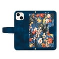 thumbnail image 4 of Allytech iPhone 15 Wallet Case, Chic Flower Pattern PU Leather Shoulder Strap Hand Wrist Cards Holder Stand Protective Flip Folio Cover for Girls Women Phone Case for Apple iPhone 15 - Darkblue, 4 of 14