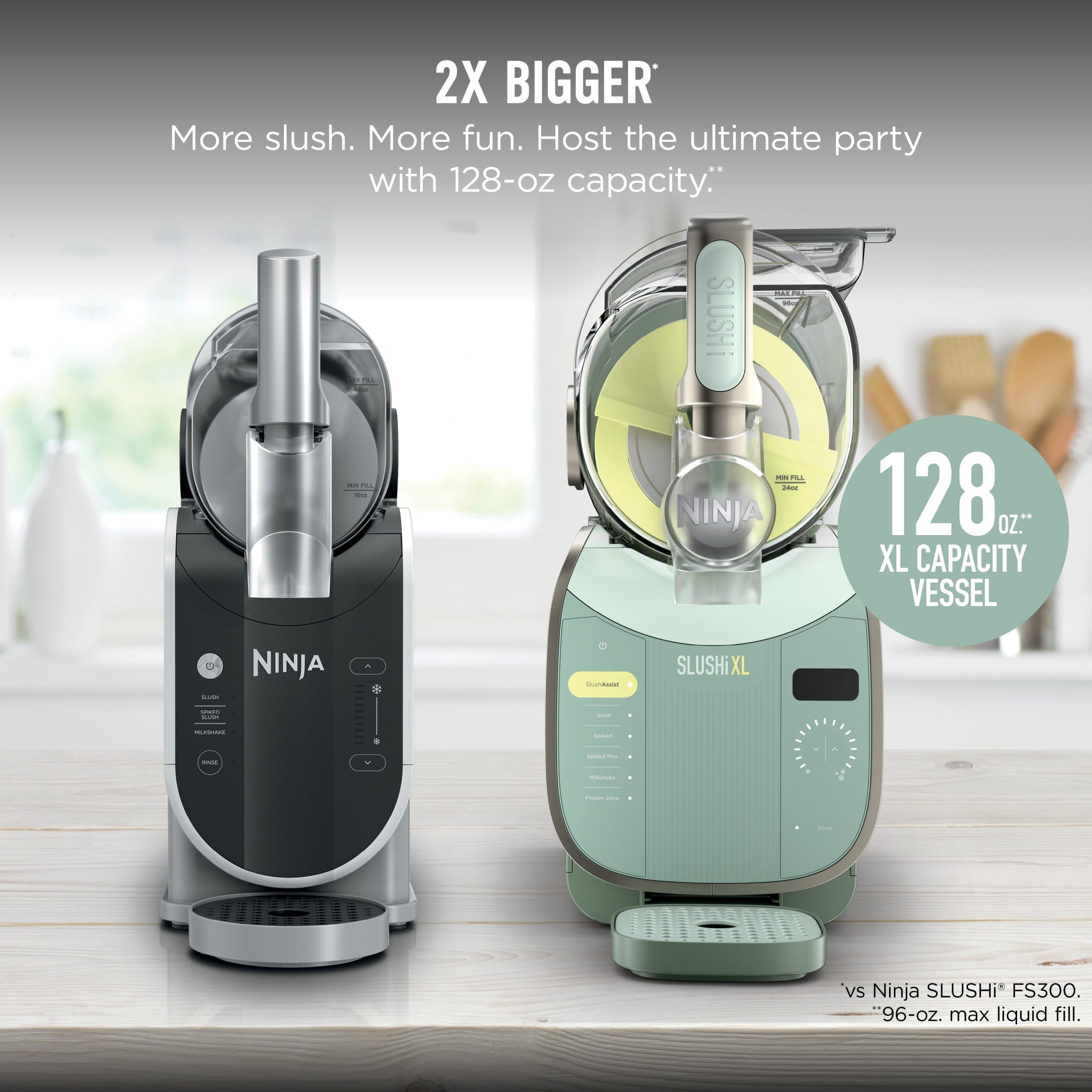 Ninja SLUSHi XL 128-Oz Frozen Drink Machine, SlushAssist Technology, 6 Presets, Dishwasher Safe, Party-Sized, Slushy Maker, FS601 Green
