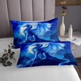 thumbnail image 3 of Gothic Dragon Quilt Set Blue Galaxy Moon Coverlet Set,Goth Mythical Animals Bedspread Set Queen,Exotic Wildlife Quilted,Boho Room Decor, 3 of 5