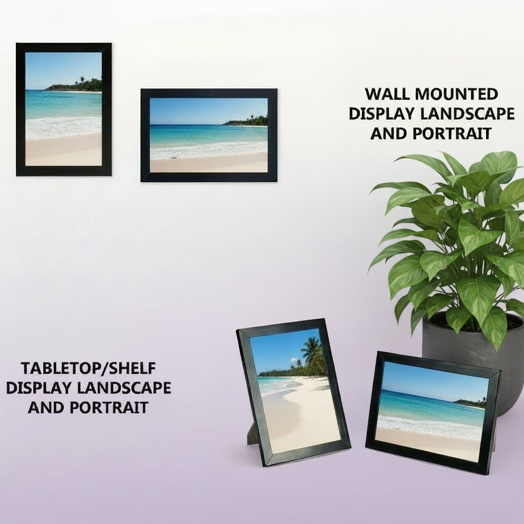Black 4x6 Picture Frames for Wall Mounted and Tabletop Display, 18 Pack