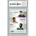 thumbnail image 2 of Tarjeta coleccionable Leaf Triple Messi Pelé Ronaldo 2022, 2 of 3