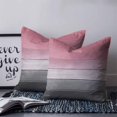 thumbnail image 2 of Pillow Covers 24x24 Set of 2, Pink Gray Throw Pillow Covers Decorative Couch Cushion Cover, Vintage Country Gradient Wooden Plank Line Microfiber Soft Square Pillowcases for Bedroom Living Room Sofa, 2 of 7