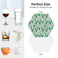 thumbnail image 6 of Yiaed Cactus Plants Print Leather Coasters for Drinks - Cup Coasters Coffee Table Kitchen Table Bar, Home & Office Gifts Handmade Drink Coasters-Hexagon, 6 of 6