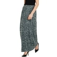 thumbnail image 4 of Falda Maxi de Terciopelo con Lentejuelas de Cintura Alta Elástica INSPIRE CHIC para Mujeres M Gris Oscuro, 4 of 6