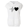 thumbnail image 4 of WEIYLL Tops Women Plus Size Loose Letter Print Hooded Sweat Short Sleeve White Top Sizes XXL, 4 of 7