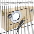 thumbnail image 4 of Vehomy Parakeet Nesting Box Cockatiel Nesting Box Bird Nest Bird Breeding Box House Wooden Acrylic Transparent Bird Box with Detachable Wooden Board for Lovebirds Cockatiel Budgie Conure Parrot, 4 of 6