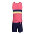 thumbnail image 3 of inhzoy Kids Girls Swimwear Racer Back Tank Top with Boyshort Tankini Set, 3 of 5