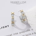 thumbnail image 5 of Hugs and Kisses Half Hoop Earrings for Women Two Town Gold Plated CZ Ginger Lyne Collection, 5 of 8