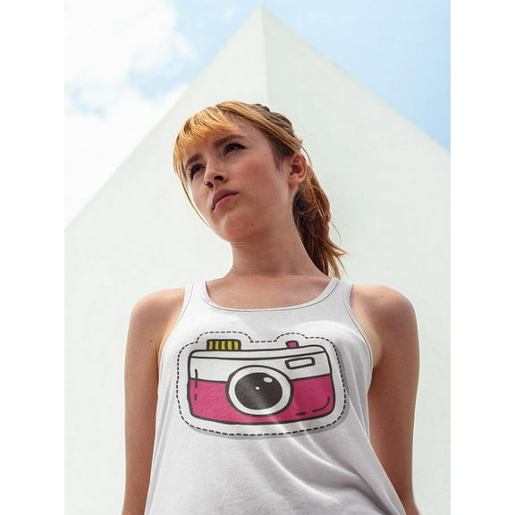 Camera Doodle Design. Tank Women -Image by Shutterstock, Female x-Small