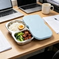 thumbnail image 5 of Leodye 1PCS Stainless Steel Bento Box with Silicone Leakproof Lid, Reusable Food Container, Meal Prep Lunch Box for office and Travel Carry - 5.51 x 3.34 x 1.37 in, 5 of 6