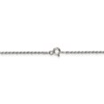 thumbnail image 3 of 925 Sterling Silver Diamond Cut 1.5mm Solid Rope Chain w/ Spring Ring Clasp - 20", 3 of 5