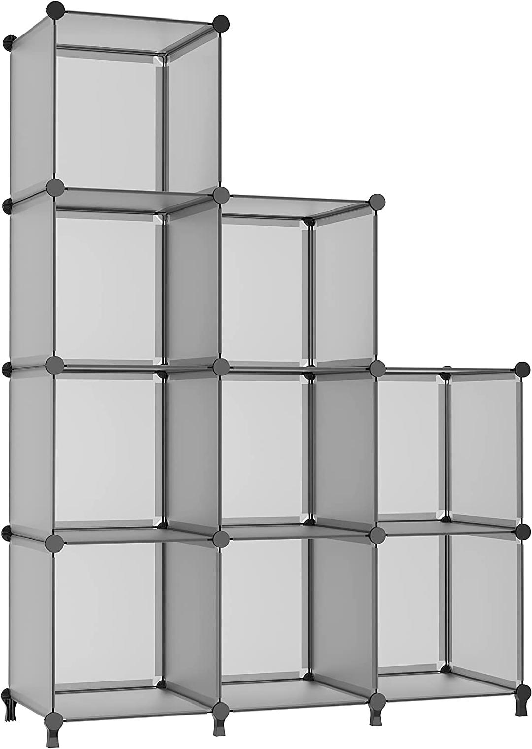 Cube Storage Organizer Modular Storage Cubes Bookshelf Stackable Closet Storage Shelves Plastic