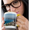 thumbnail image 2 of 3drose, Skyline of Puerto Vallarta, Jalisco, Mexico., 15oz Two-tone Yellow Mug, 2 of 6