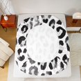 thumbnail image 5 of Homewish Chic Abstract Adult Bed Sheets, White Black Leopard Print King Sheets, Modern Fashion Style Sheet Set, Microfiber Bedroom Decor, 4 Pieces, 5 of 7