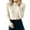 White, variant on ManxiVoo Women's Retro Slim Fit Mock Neck Pullover Sweater Warm Winter Base Layer Soft Knit Stretch Comfort Top L Size Beige