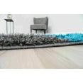 thumbnail image 6 of Planet Rugs Shaggy Plush Rug 5'2" x 7'5" Modern Turquoise Abstract Pattern, 6 of 8