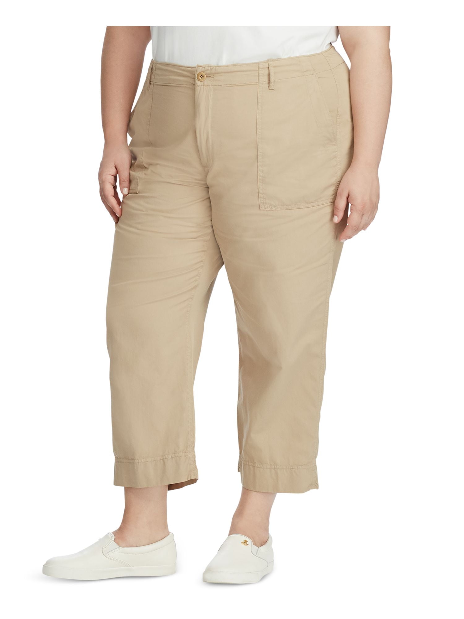 plus size beige pants