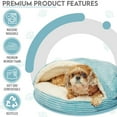 thumbnail image 6 of Precious Tails Plush Corduroy And Sherpa Lined Pet Cave Bed, 6 of 12