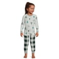 thumbnail image 4 of Jolly Jammies Baby and Toddler Unisex Holiday Green Plaid Matching Family Pajamas Sleepwear Set, 2-Piece, 4 of 7