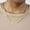 Gold, variant on Diamond Studded Cuban Chain Name Necklace Personality