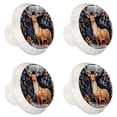 thumbnail image 2 of 4 Pcs Jungle Elk Knobs for Kitchen Cabinet Cupboard Dresser Bookcase Drawer Pulls Handles Round Home Decor, 2 of 8