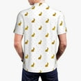 thumbnail image 4 of Balery Gold Rabbit Printed Men’s Short Sleeve Polo Shirt, Midweight Men's Shirt,Golf Polo shirts -, 4 of 9