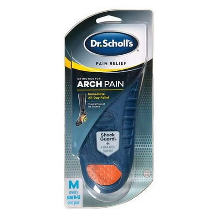 Dr. Scholls Pain Relief Orthotics For Arch Pain For Men, Size 8-12, 1 Pair
