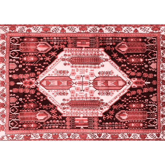 Ahgly Company Indoor Rectangle Persian Red Traditional Area Rugs, 5' x 7'