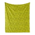 thumbnail image 1 of Botanical Soft Flannel Fleece Throw Blanket, Continuous Pattern with Healthy Plants, Cozy Plush for Indoor and Outdoor Use, 50" x 60", Yellow Green Grey, by Ambesonne, 1 of 5
