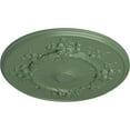 thumbnail image 3 of Ekena Millwork 27"OD x 1 1/8"P Flower Ceiling Medallion (Fits Canopies up to 3 7/8"), Hand-Painted Athenian Green, 3 of 6