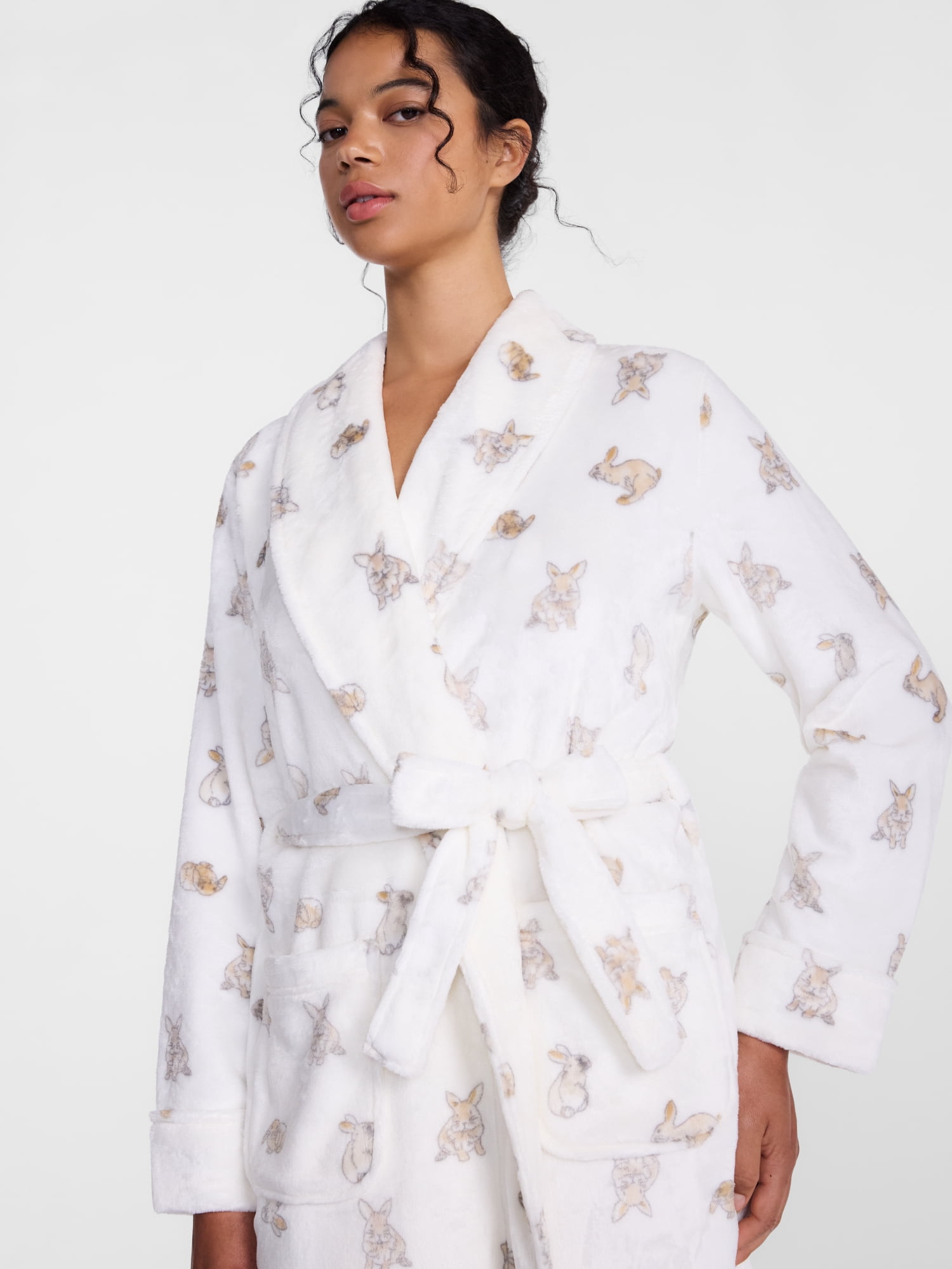Joyspun Women's Plush Robe, Sizes S-3X