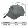 thumbnail image 5 of ZICANCN Adjustable Baseball Cap Women, Mystery Bird Pattern Hats for Men Adult Washed Cotton Denim Baseball Caps Fashion, Gray, 5 of 8