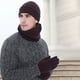 thumbnail image 4 of Apuakthei - Gorro, guantes y bufanda para hombre y mujer, 3 piezas, gorro de invierno con pantalla táctil, guantes y bufanda con forro de punto, 4 of 5