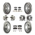 thumbnail image 1 of Transit Auto Front Rear Hub Bearing Assembly Coated Disc Brake Rotor and Ceramic Pad Kit (10Pc) for Car Ford Fusion Mazda 6 Lincoln MKZ Zephyr Mercury Milan Left Right Driver Passenger Side KBB-108372, 1 of 10