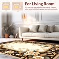 thumbnail image 2 of Flatwoven High Traffic Area Rug, Elegant Vintage Floral Medallion with Ornate Detailing, Non Slip, Stain Resistant, Washable Area Rugs for Living Room, Bedroom(Beige, 6X9), 2 of 8