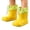 Yellow, variant on Otqutp Toddler Boys Girls Rain Boots Kids Color Block Waterproof Rubber Mid Calf Booties Adjustable Drawstring Cuff Non Slip Rain Shoes