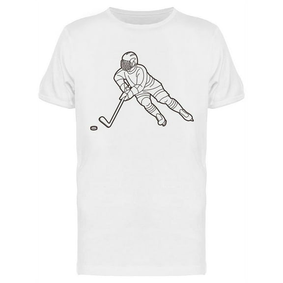 Ice Hockey Player Sketch T-Shirt Men -Image by Shutterstock, Male x-Large
