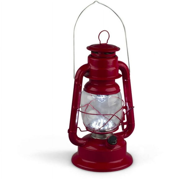 11.5in LED Hurricane Lantern, Red