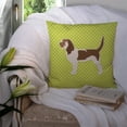 thumbnail image 3 of Dog Profile Checkerboard Design Fabric Decorative Pillow, 3 of 4