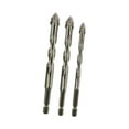 thumbnail image 2 of colaxi 3 Pieces Four Flute Sawtooth Eccentric Skewed Head Eccentric Premium, Hexagon Shank for Brick Tile Wood, 2 of 9