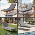 thumbnail image 3 of YEERSWAG 80x26x3 Inch Outdoor Patio Chair Cushion Recliner Cushion Chaise Lounge Cushion Non Slip Waterproof Beach Garden Furniture Cushion with Ties, 3 of 9