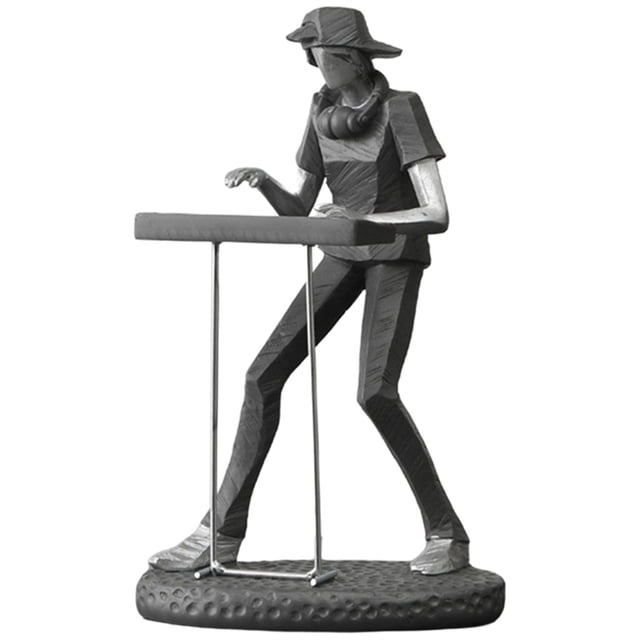 TISHITA Rock Band Resin Statue Singer Musical Sculpture Electronic Organ