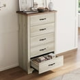 LINSY HOME Dressers for Bedroom, 5 Drawers Chest, Nursery Dresser